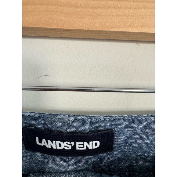 Lands End Chambray Shorts Size 10 Petite Midrise - Picture 3 of 4